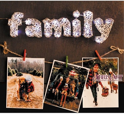 Набор для творчества Стринг-арт Счастливая семья Абрис Арт 