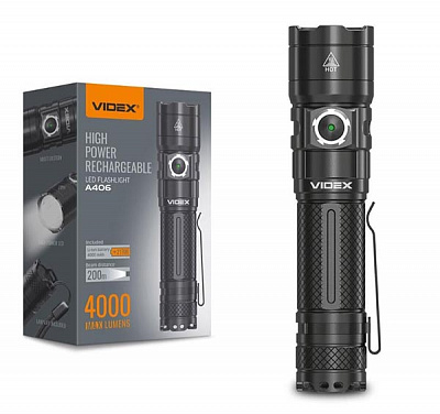 Фонарик портативный Videx VLF-A406 черный