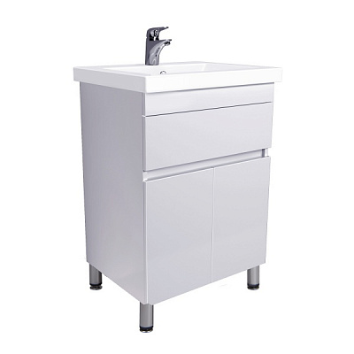 Тумба підлогова Мойдодир City White 60 з умивальником Como 60