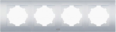 Рамка четырехместная ABB Cosmo универсальная серый металлик 612-011000-228