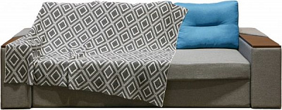 Плед 130x180 см біло-сірий AVVА