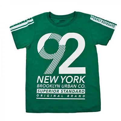 Футболка для хлопчика Maccaboy 9093 з цифрою 92 р.146 зелений