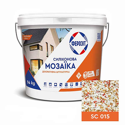 Декоративна штукатурка мозаїчна Ферозіт Мозаїка SC 015 0,8-1,2 мм 14 кг