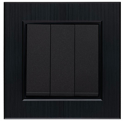 Механизм выключателя Makel Karea без подсветки черный матовый 57054091