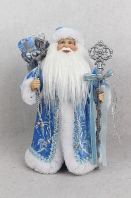 Декоративная фигура Дед Мороз голубой ST12-72187 30 см 