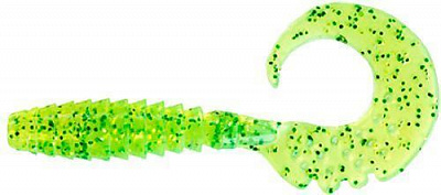 Принада FishUp Fancy Grub 2.5 з пластизолю для лову риби 10 шт. Flo Chartreuse/Green