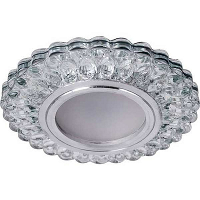 Світильник точковий Светкомплект SVC 101 з LED-підсвіткою 7 Вт GU5.3 прозорий/хром