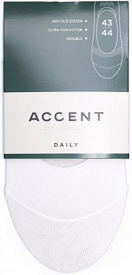 Шкарпетки чоловічі Акцент (ультракороткі) 0 0709 301 р. 29 білий