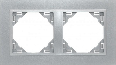 Рамка двухместная Efapel ANIMATO Logus универсальная металлик алюминиевый 90920 TAA