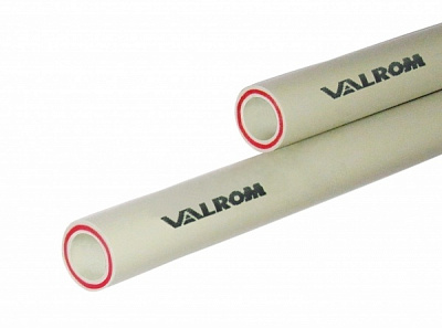 Труба поліпропіленова ValRom PPR/FIBRA RandomKIT D32x5,4 мм PN20 SDR6 L=4 м сіра