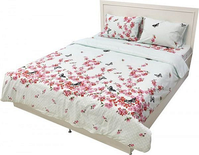 Комплект постільної білизни Rigel, двоспальний, Євро, Метелики Чорні різнокольоровий Arya