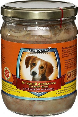 Консерва Леопольд М'ясний делікатес із куркою та морквою 500 г