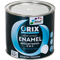 Эмаль Atoll ORIX HAMMER 3 в 1 серый глянец 2л