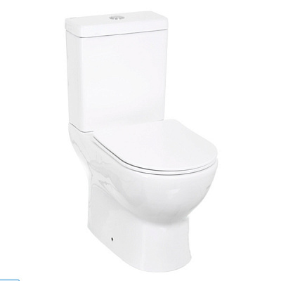 Унитаз-компакт EGO PURE Rimless с сиденьем Duroplast SLIM soft-close