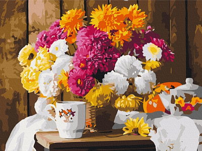 Картина за номерами Осіннє чаювання PRBS52749 30x40 см Brushme