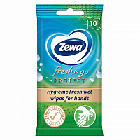 Антибактериальные влажные салфетки Zewa Fresh to Go Protect 10 шт.