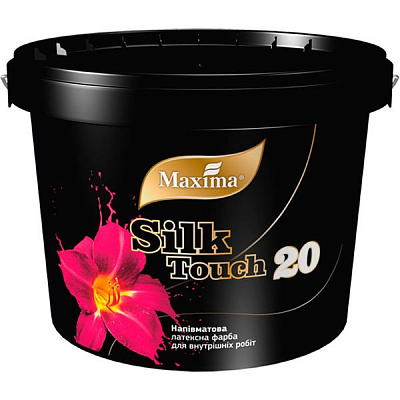 Фарба латексна Maxima Silk Touch 20 напівмат білий 6кг