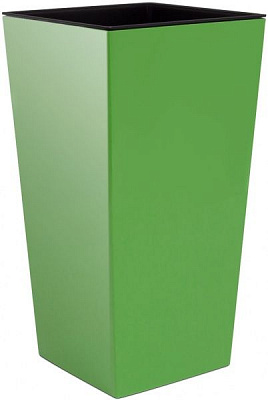 Горшок пластиковый Prosperplast Urbi square 2 в 1 квадратный 26,6л оливковый (73975-370) 