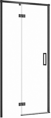 Душевые двери Cersanit распашные Larga 100x195 левосторонние профиль черный 