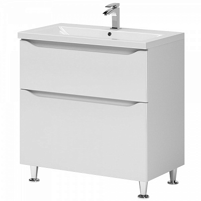 Тумба на ножках Aquarius Савойя белый с умывальником Комо 70