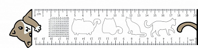 Линейка Котик 20 см