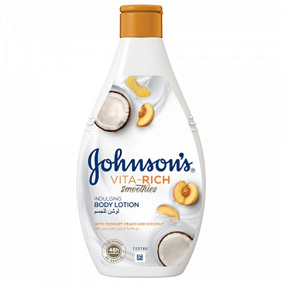 Лосьон для тела Johnson's Baby VITA-RICH Смузи Расслабляющий с йогуртом, кокосом и экстрактом персика 400 мл
