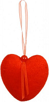 Декоративний виріб Серце оксамитове 9 см 224638 1 шт.