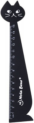 Лінійка Чорний кіт 15 см
