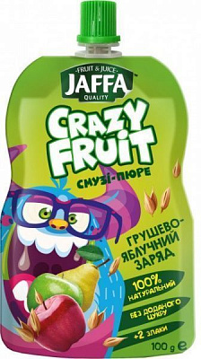 Пюре Jaffa Десерт фруктовый Fruit из груш и яблок перетертых со злаками 100 г 