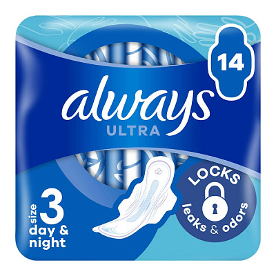 Прокладки Always Ultra Day&Night (Размер 3) 14 шт.