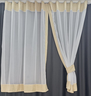 Комплект фіранок Diana з підхватами бежевий 300х170 см Velvet House