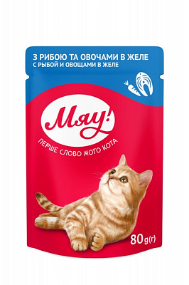 Корм влажный Мяу для взрослых кошек