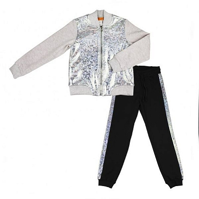 Спортивний костюм Danaya р.134 сірий із чорним ШЯ19-135