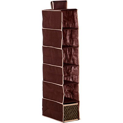 Органайзер текстильный складной Vivendi 51404774 Brown вертикальный 6 уровневый 840x150x300 мм