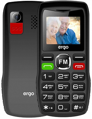 Мобильный телефон Ergo R182 Dual Sim black R182 black