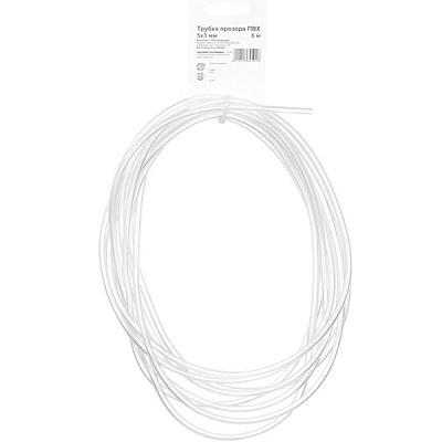 Трубка ПВХ прозора d5/3 мм 5 м
