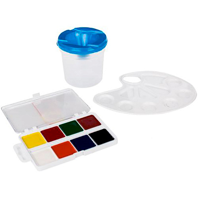 Набор для юного художника Гамма акварельбезкисточки8цветов стакан непроливайкапалитра 82021