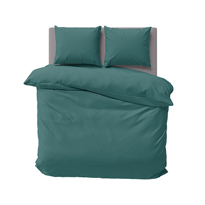 Комплект постільної білизни Mono поплін сімейний зелений Luna