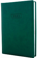 Щоденник датований 2021 Vivella А5 зелений Optima O25230-04 