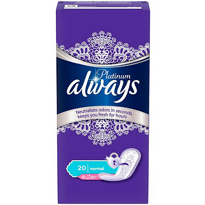 Ежедневные прокладки Allways Platinum Collection Deo Normal Single 20 шт