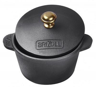 Кастрюля чугунная с подставкой 0,35 л HoReCa Brizoll