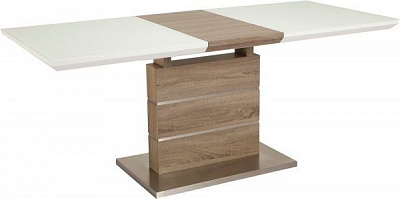 Стол обеденный GT Racer К-6101 (140-180x80x76) White/Cappucino 