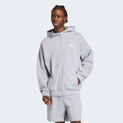 Джемпер Adidas M FI SL FZ HALSIL KD7662 р.S блакитний