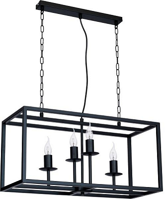 Люстра подвесная Luminex Cardiff 8270 4x60 Вт E14 черный 