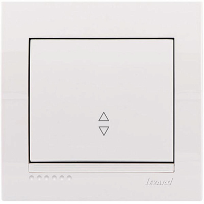 Выключатель проходной одноклавишный Lezard Deriy без подсветки 10 А 250В IP20 белый