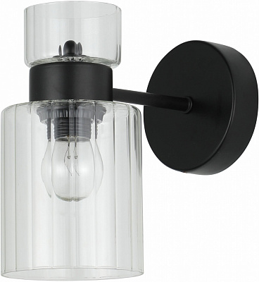 Светильник настенный Sensio Sculptor 40 Вт E27 черный/прозрачный ALG-07555/1W-Bl