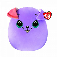 Мягкая игрушка TY Squish-A-Boos Фиолетовый пес Bitsy 20 см фиолетовый 39225