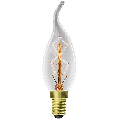 Лампа накаливания  EUROLAMP ArtDeco dimmable BXS35 40 Вт E14 2700 К 240 В прозрачная CW-40142(deco)