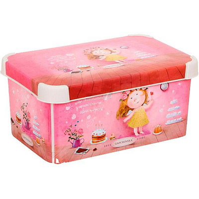 Контейнер пластиковий Curver Love story Gapchinska S рожевий 140x200x300 мм