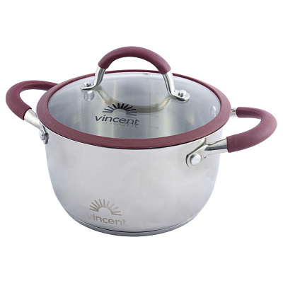 Кастрюля с крышкой Vincent 18 см 2,3 л VC-3187-18